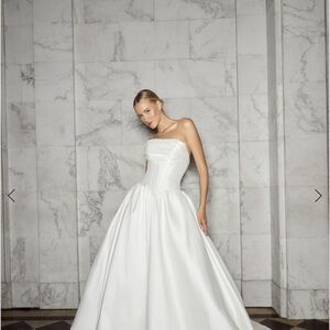 Casablanca Corset Basque Waist Wedding Dress